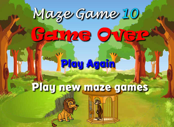 Scary Maze Game 10 - Game Over
